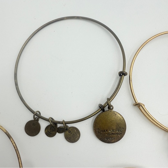 Alex and Ani Lot 4 Brass Charm Bangle Sets - Picture 8 of 8
